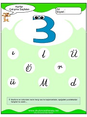 Ü Sesi Çalışma Sayfaları